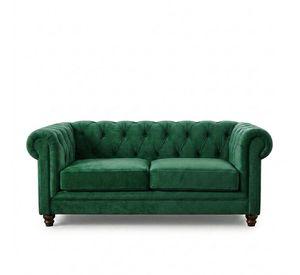 SOFA FLORENCIA 2C TELA VELVET VERDE