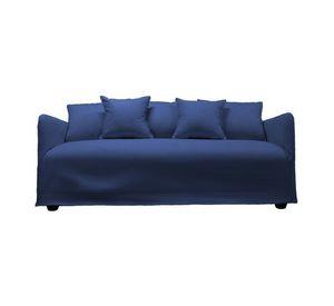 Sofá Dua Chenille Azul 3C