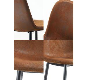 Comedor Hudson Mesa 75x70x120 4 Sillas Pu Café