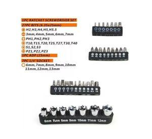 Set Destornillador Crique Flexible C/ Puntas 35 Pzas 13475