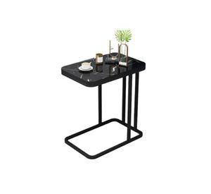 Mesa lateral auxiliar rectangular diseño marmol Chic Home