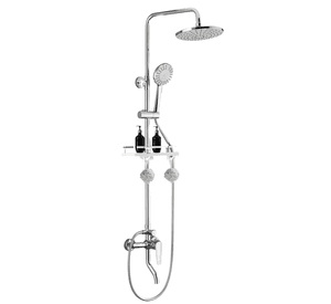 Columna Ducha Moderna 3 Funcion Monomando Jabonera Plateado
