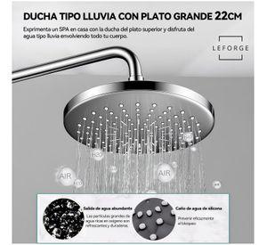 Columna Ducha Moderna 3 Funcion Monomando Jabonera Plateado