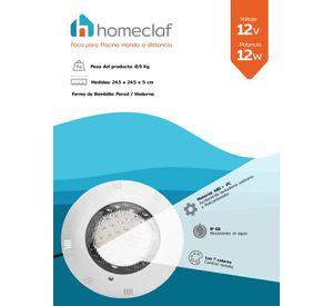 Foco Led Piscina 12w 7 Colores Con Control Remoto Homeclaf