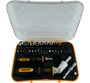 Juego Puntas Destornillador Con Ratchet 1/4 61 Piezas Tmk