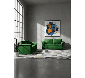 LIVING ANCONA 3-2 TELA VELVET VERDE