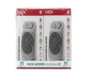 Pack 2 Termoventilador Nex 2000w Oscilante Calor Inmediato