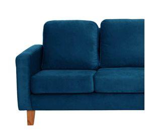 SOFA VENECIA 3C TELA VELVET AZUL PETROLEO