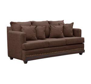 Sofa 3c Estambul tachas Tela Chocolat220 X 90 X 95