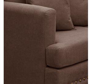 Sofa 3c Estambul tachas Tela Chocolat220 X 90 X 95