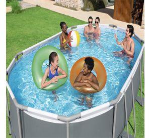 Piscina Bestway Ovalada Filtro + Accesorios 4.88X3.50X1.07M