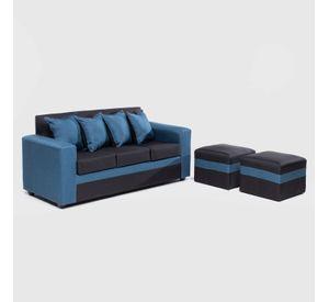 SOFA PARIS 2 POUF AZUL NEGRO