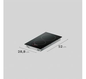 Encimera Eléctrica 2 Platos Mademsa Vitrocerámica VM2TR
