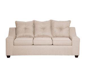 Sofa  Viena 3 cuerpos   Tela  Beige 190 x 80x90