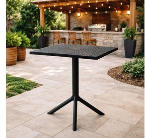 Mesa Cocina Terraza Jardín Cuadrada Sander 76x60x60cm Negra