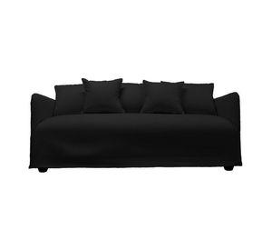 Sofá Dua Chenille Negro 3C