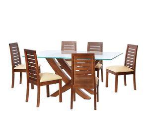 Juego De Comedor Alicante 6 Sillas Tenerife Pu Beige