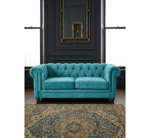 SOFA FLORENCIA 2C TELA VELVET TURQUESA