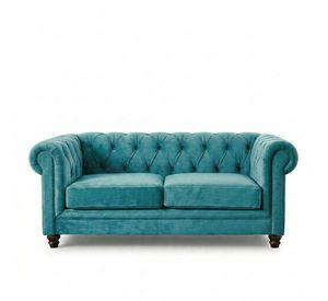 SOFA FLORENCIA 2C TELA VELVET TURQUESA