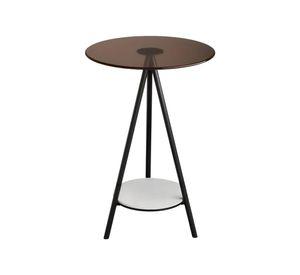 Mesa Redonda 2 Niveles Vidrio Templado Decorativa Jhn