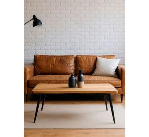 Mesa de centro 40x60x120 Metal Madera