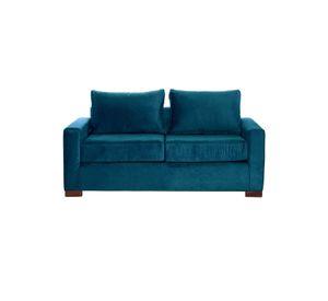SOFA LIVORNO 2C TELA VELVET AZUL PETROLEO