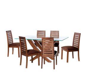 Juego De Comedor Alicante 6 Sillas Tenerife Cuero Kentucky Cafe Moro