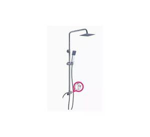 Columna Ducha Plato Plano Moderna Metal Cromado