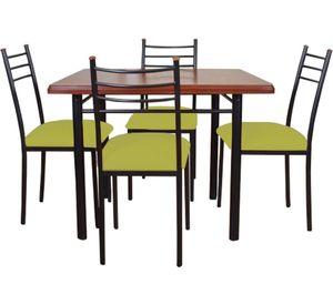 COMEDOR RANCO 4 SILLAS VERDE