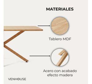 Mesa Comedor Argo Rectangular 160cm Venhoouse Natural