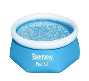 Piscina Bestway Redonda Fácil Armado 2.44MX61Cm Azul