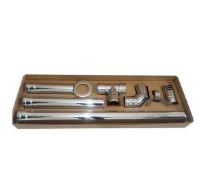 Kit Instalación Estufa A Pellet Inox Muro 80mm