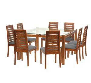 Juego De Comedor Barcelona 1400X1400 S/Tenerife Tela Gris