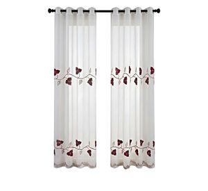 PACK DE 2 CORTINAS TIPO VISILLO CON BORDADO DE ALTA DEFINICIÓN 04