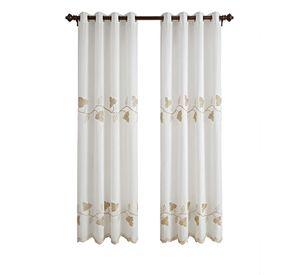 PACK DE 2 CORTINAS TIPO VISILLO CON BORDADO DE ALTA DEFINICIÓN 01