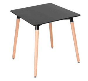 Mesa Eames Cuadrada Negra 80x80 Cm