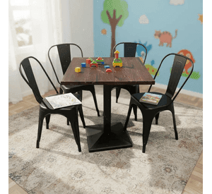 Set Mesa 70x70cm + 4 Sillas Tolix Para Bares Y Restaurantes
