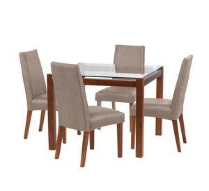 Juego De Comedor Barcelona 1000X1000 S/Cadiz Cuero Gris