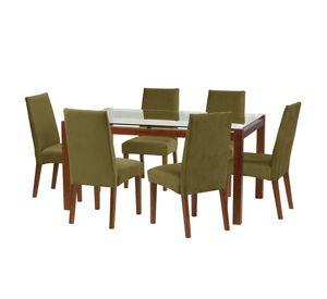 Juego De Comedor Barcelona 1600X1000 S/Cadiz Tela Verde