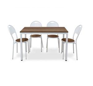 Mesa Comedor 6 Personas Silla A-Luz Blanca