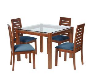 Juego De Comedor Barcelona 1000X1000 S/Tenerife Tela Azul petroleo