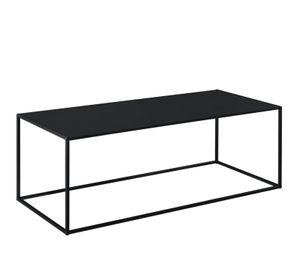 Mesa Centro Metálica Leknes Color Negro 100x50x40 Hecho a Mano