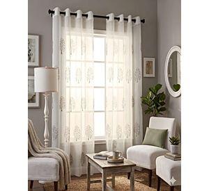 PACK DE 2 CORTINAS TIPO VISILLO CON BORDADO DE ALTA DEFINICIÓN 09