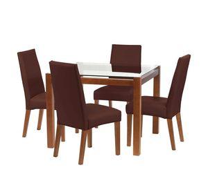 Juego De Comedor Barcelona 1000X1000 S/Cadiz Pu Chocolate