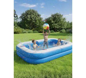 Piscina Inflable Rectangular 200x120x40 CM de Color Azul