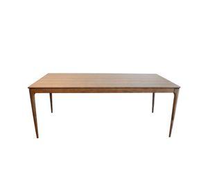 Mesa de Comedor Varsovia Walnut en Polimadera con Patas de Fresno 200x110x75 cm