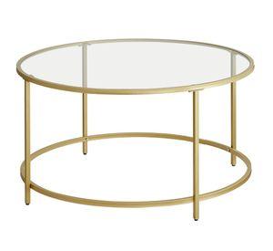 Mesa de centro vidrio Gold premium