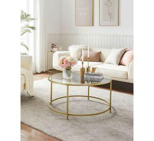Mesa de centro vidrio Gold premium