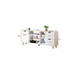 Rack TV 140x30x55cm 3 cajones Chic Home