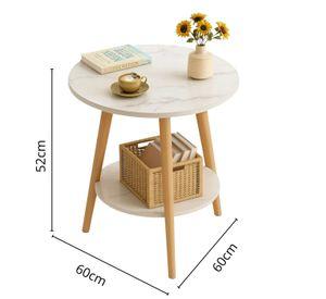 Mesa De Centro Con Diseño Nórdico 60x60x52cm
